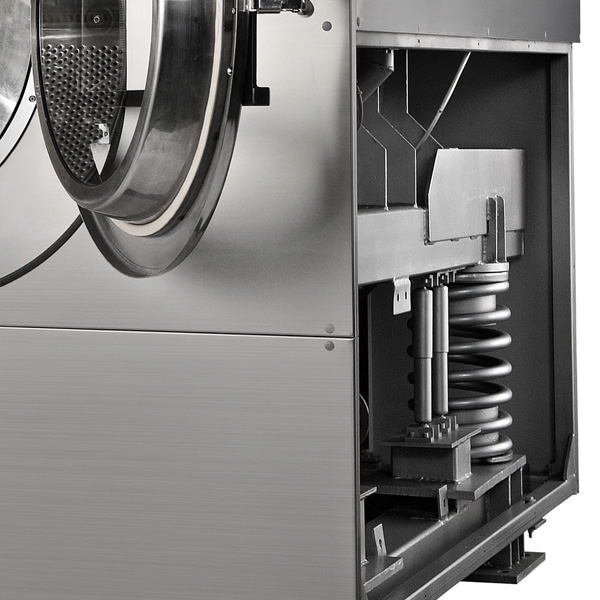 廣州廣屹智能主營的全自動(dòng)工業(yè)洗衣機(jī)用于對(duì)各種棉織、毛紡、麻類、化纖、混紡等衣物布草的洗滌